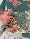 Veste en tapisserie design unique vintage fait main upcyclé retravaillé tissé taille M n•714