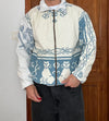 Veste en tapisserie design unique vintage fait main upcyclé retravaillé tissé taille M n•715