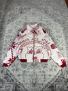 Veste en tapisserie design unique vintage fait main upcyclé retravaillé tissé taille M n•716