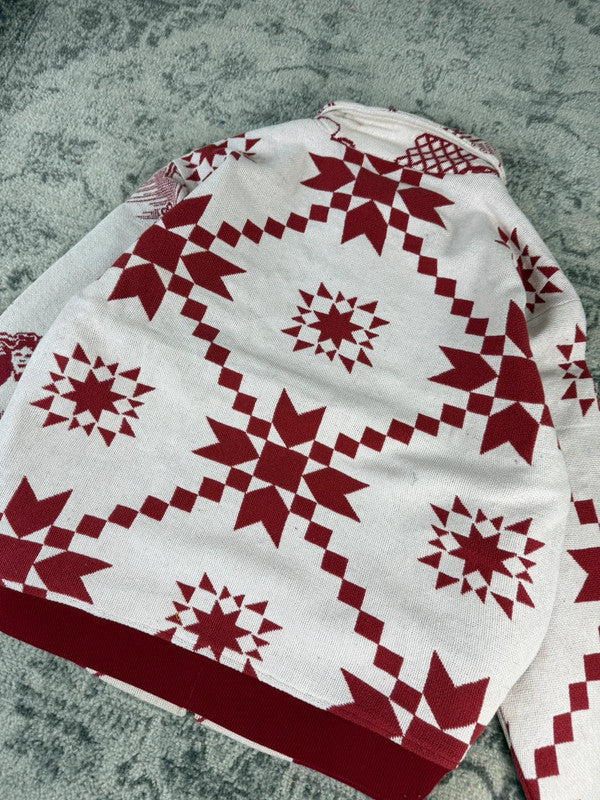 Veste en tapisserie design unique vintage fait main upcyclé retravaillé tissé taille M n•716