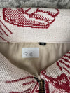 Veste en tapisserie design unique vintage fait main upcyclé retravaillé tissé taille M n•716