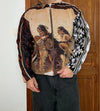 Veste en tapisserie design unique vintage fait main upcyclé retravaillé tissé taille M n•717