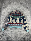 Veste en tapisserie design unique vintage fait main upcyclé retravaillé tissé taille M n•718