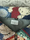 Veste en tapisserie design unique vintage fait main upcyclé retravaillé tissé taille M n•718