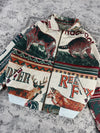 Veste en tapisserie design unique vintage fait main upcyclé retravaillé tissé taille M n•719
