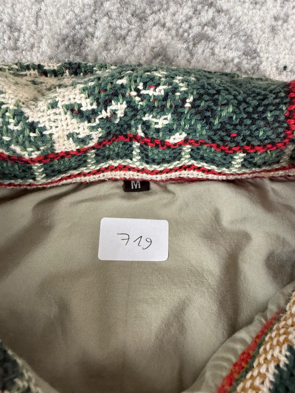 Veste en tapisserie design unique vintage fait main upcyclé retravaillé tissé taille M n•719