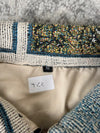 Veste en tapisserie design unique vintage fait main upcyclé retravaillé tissé taille M n•722
