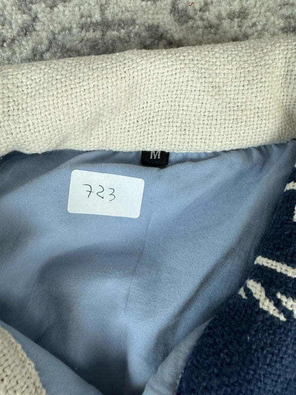 Veste en tapisserie design unique vintage fait main upcyclé retravaillé tissé taille M n•723