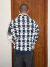 Veste en tapisserie design unique vintage fait main upcyclé retravaillé tissé taille M n•723