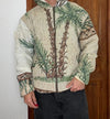 Veste en tapisserie design unique vintage fait main upcyclé retravaillé tissé taille L n•724