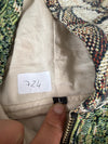 Veste en tapisserie design unique vintage fait main upcyclé retravaillé tissé taille L n•724