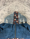 Veste en tapisserie design unique vintage fait main upcyclé retravaillé tissé taille L n•725