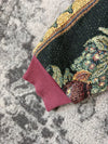 Veste en tapisserie design unique vintage fait main upcyclé retravaillé tissé taille L n•726