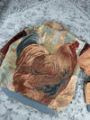 Veste en tapisserie design unique vintage fait main upcyclé retravaillé tissé taille L n•727