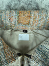 Veste en tapisserie design unique vintage fait main upcyclé retravaillé tissé taille L