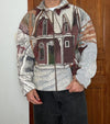 Veste en tapisserie design unique vintage fait main upcyclé retravaillé tissé taille L