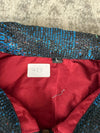 Veste en tapisserie design unique vintage fait main upcyclé retravaillé tissé taille L n•729