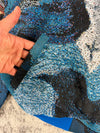Veste en tapisserie design unique vintage fait main upcyclé retravaillé tissé taille L n•729