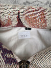 Veste en tapisserie design unique vintage fait main upcyclé retravaillé tissé taille L n•731