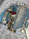 Veste en tapisserie design unique vintage fait main upcyclé retravaillé tissé taille L n•735
