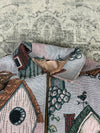 Veste en tapisserie design unique vintage fait main upcyclé retravaillé tissé taille L n•736
