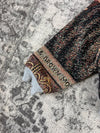Veste en tapisserie design unique vintage fait main upcyclé retravaillé tissé taille L n•737