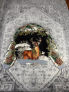 Veste en tapisserie design unique vintage fait main upcyclé retravaillé tissé taille L n•738