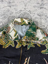 Veste en tapisserie design unique vintage fait main upcyclé retravaillé tissé taille L n•738