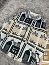 Veste en tapisserie design unique vintage fait main upcyclé retravaillé tissé taille L n•740