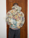 Veste en tapisserie design unique vintage fait main upcyclé retravaillé tissé taille XL n•741