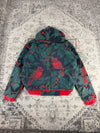 Veste en tapisserie design unique vintage fait main upcyclé retravaillé tissé taille XL n•742