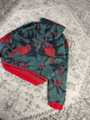 Veste en tapisserie design unique vintage fait main upcyclé retravaillé tissé taille XL n•742