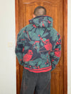 Veste en tapisserie design unique vintage fait main upcyclé retravaillé tissé taille XL n•742