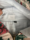 Veste en tapisserie design unique vintage fait main upcyclé retravaillé tissé taille XL n•743