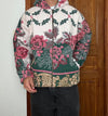 Veste en tapisserie design unique vintage fait main upcyclé retravaillé tissé taille XL n•743