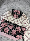 Veste en tapisserie design unique vintage fait main upcyclé retravaillé tissé taille XL n•744