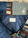 Veste en tapisserie design unique vintage fait main upcyclé retravaillé tissé taille XL n•749