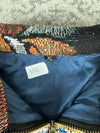 Veste en tapisserie design unique vintage fait main upcyclé retravaillé tissé taille XL n•750