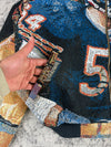 Veste en tapisserie design unique vintage fait main upcyclé retravaillé tissé taille XL n•750