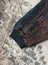 Veste en tapisserie design unique vintage fait main upcyclé retravaillé tissé taille XL n•755