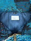 Veste en tapisserie design unique vintage fait main upcyclé retravaillé tissé taille L n•756