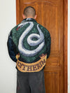 Veste en tapisserie design unique vintage fait main upcyclé retravaillé tissé taille XL n•757