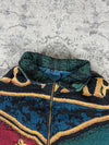 Veste en tapisserie design unique vintage fait main upcyclé retravaillé tissé taille XL n•757