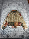 Veste en tapisserie design unique vintage fait main upcyclé retravaillé tissé taille XL n•760
