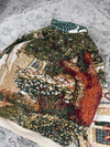 Veste en tapisserie design unique vintage fait main upcyclé retravaillé tissé taille XL n•761