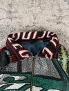 Veste en tapisserie design unique vintage fait main upcyclé retravaillé tissé taille XL n•762