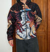 Veste en tapisserie design unique vintage fait main upcyclé retravaillé tissé taille XXL n•764