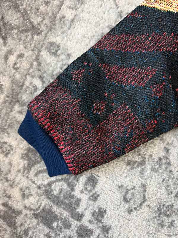 Veste en tapisserie design unique vintage fait main upcyclé retravaillé tissé taille XXL n•764