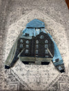 Veste en tapisserie design unique vintage fait main upcyclé retravaillé tissé taille XXL n•765
