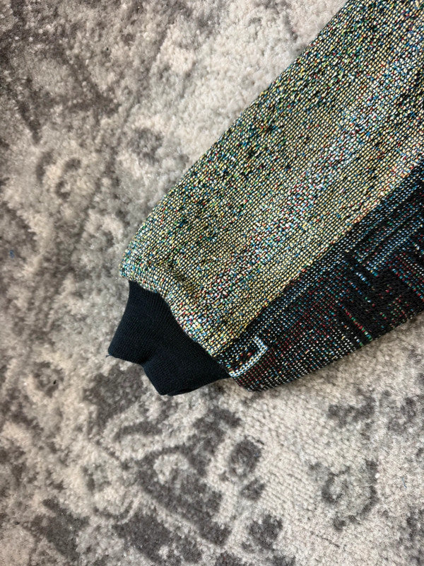 Veste en tapisserie design unique vintage fait main upcyclé retravaillé tissé taille XXL n•765